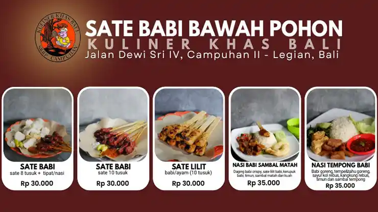 Harga Menu Sate Babi Bawah Pohon Bali