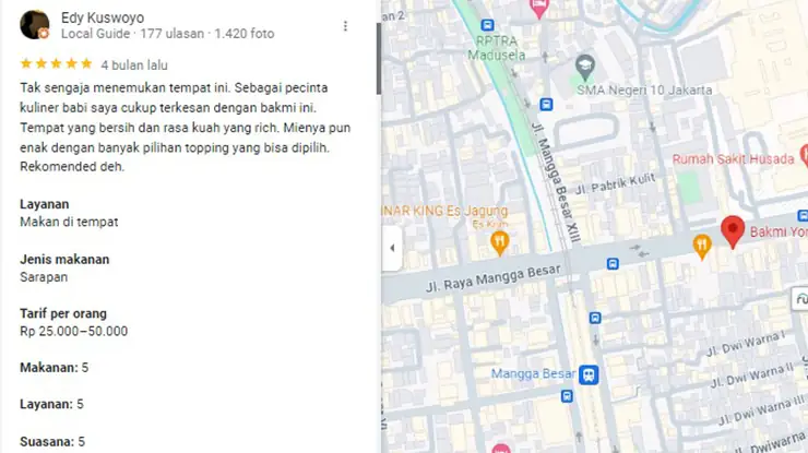 Ulasan Pelanggan Bakmi Yong Yam